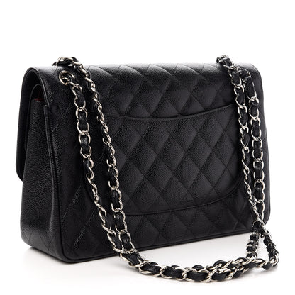 Chanel Caviar Quilted Jumbo Double Flap Black 3 of 9