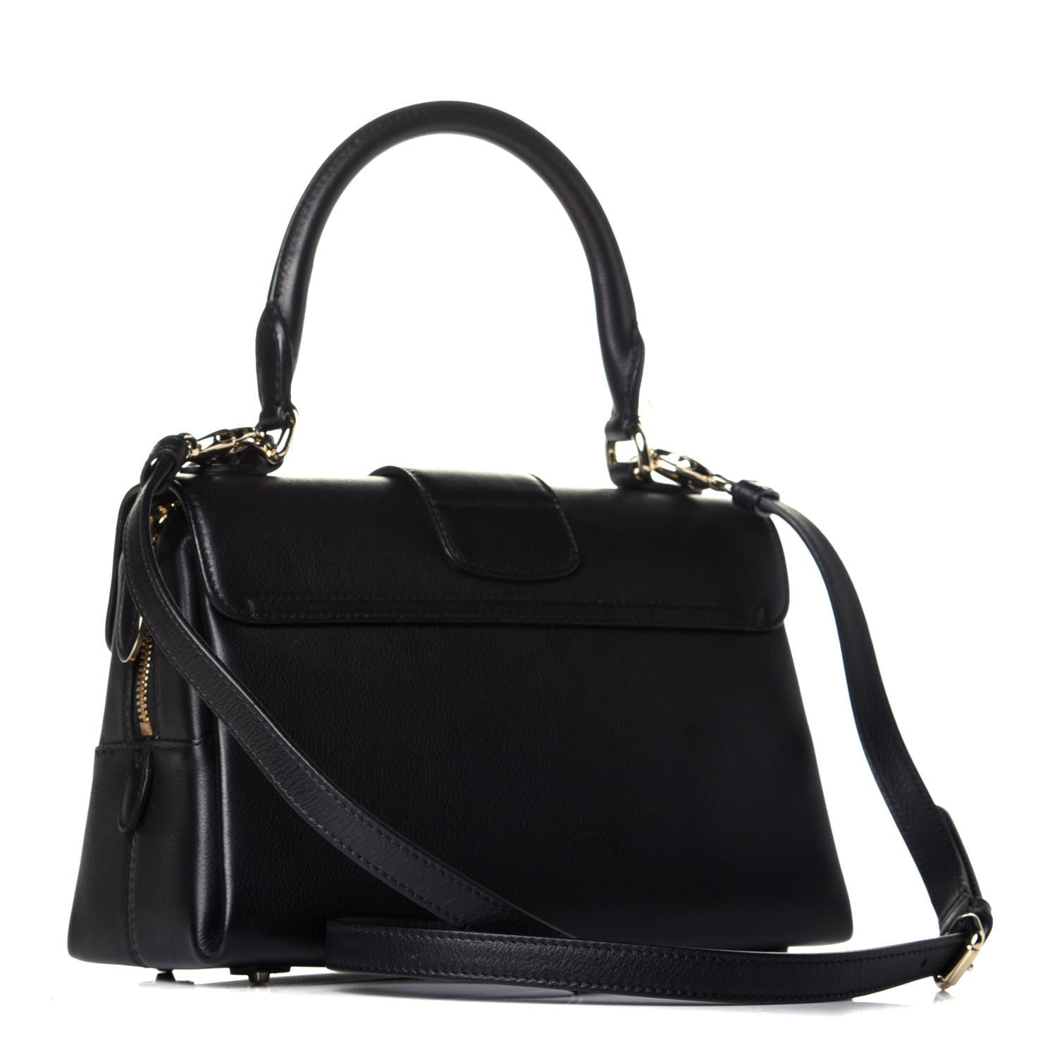 Christian Dior Calfskin Top Handle Flap Black 3 of 9