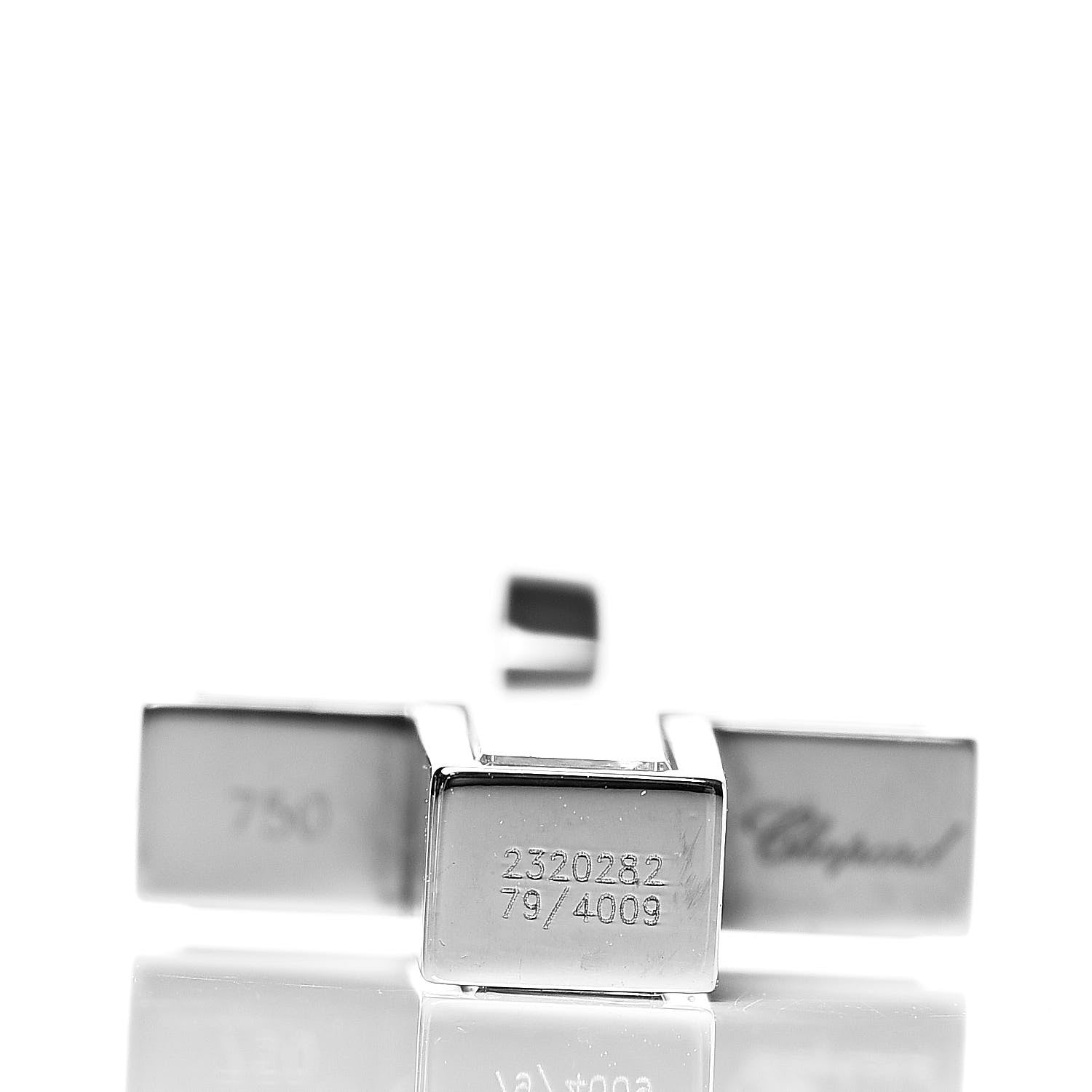 Chopard 18K White Gold 3 Happy Diamonds Cross Pendant 3 of 4
