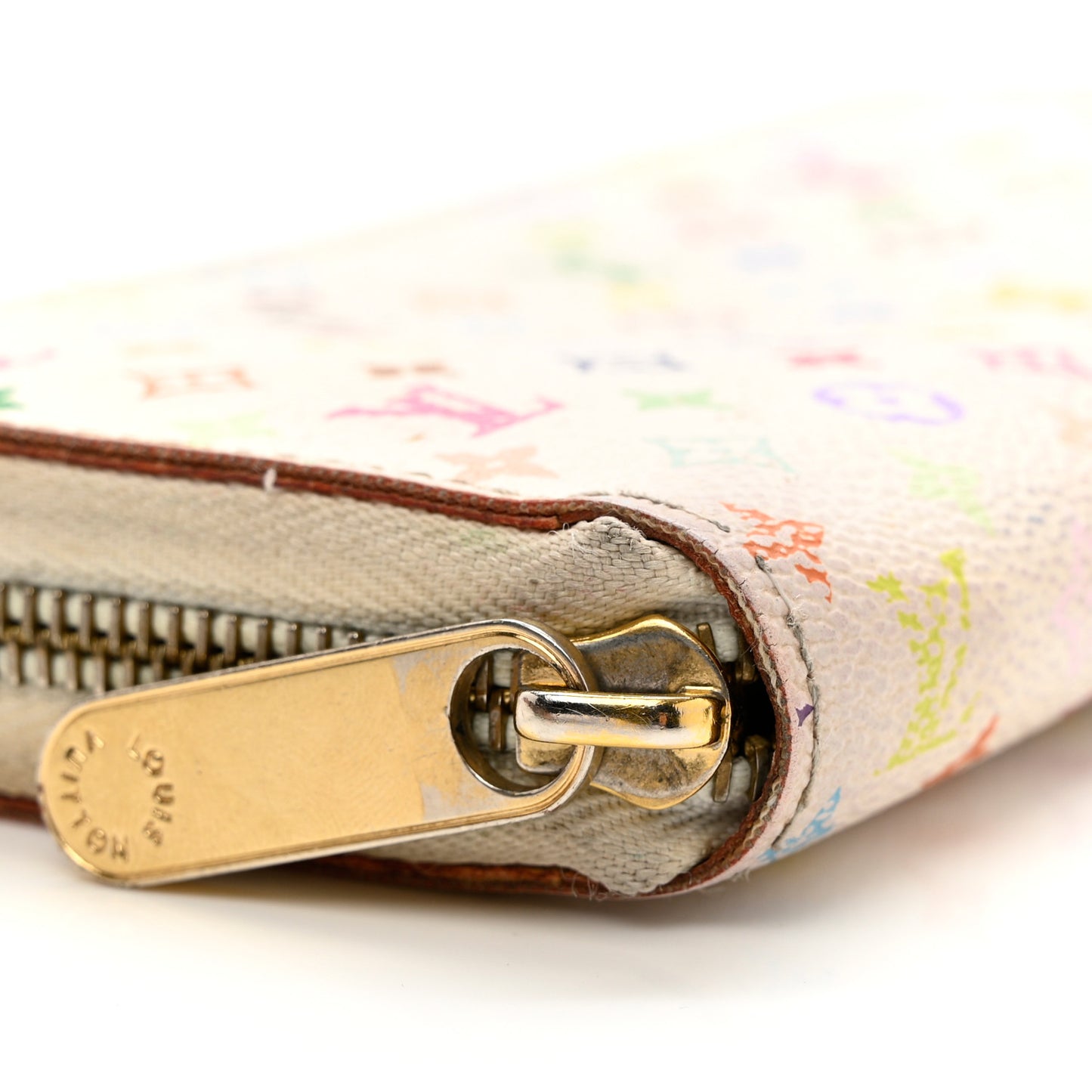 Monogram Multicolor Zippy Wallet White