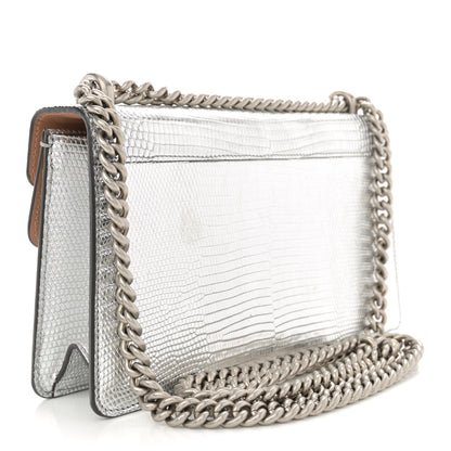 Gucci Lizard Crystal Small Dionysus Shoulder Bag Silver 3 of 13