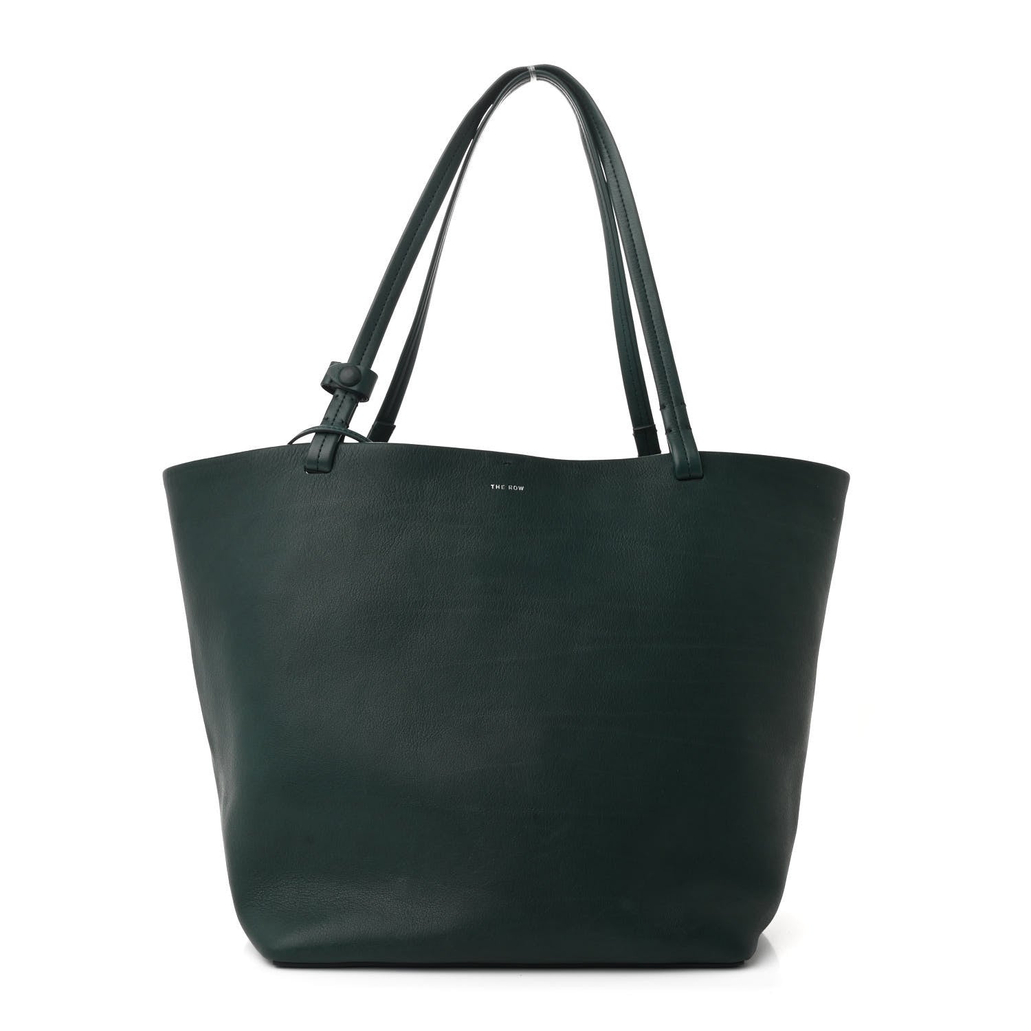 The Row Polished Saddle Calfskin Park Tote Three Cyprus 1 of 12