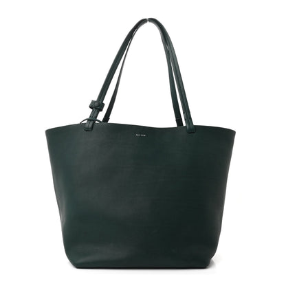 The Row Polished Saddle Calfskin Park Tote Three Cyprus 1 of 12