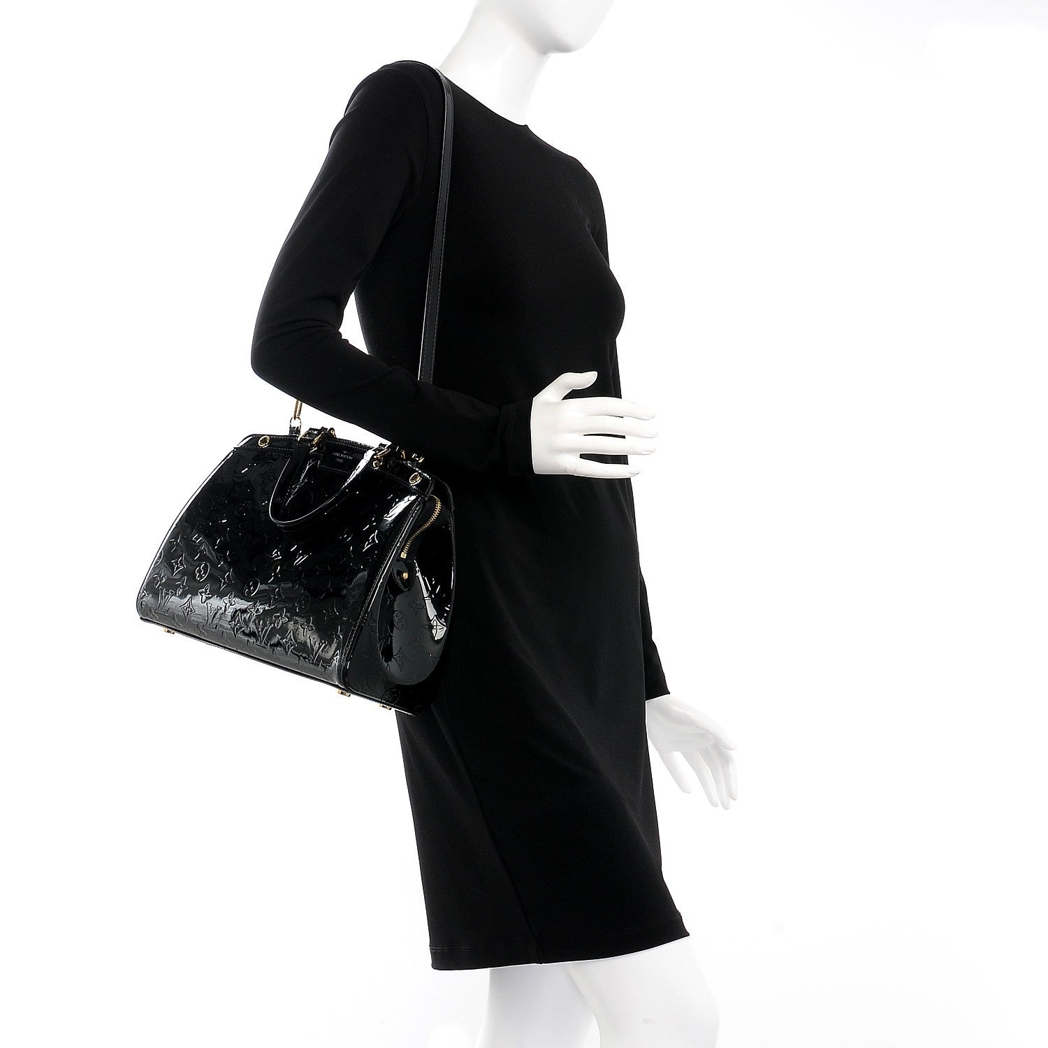 Louis Vuitton Vernis Brea MM Black 2 of 10