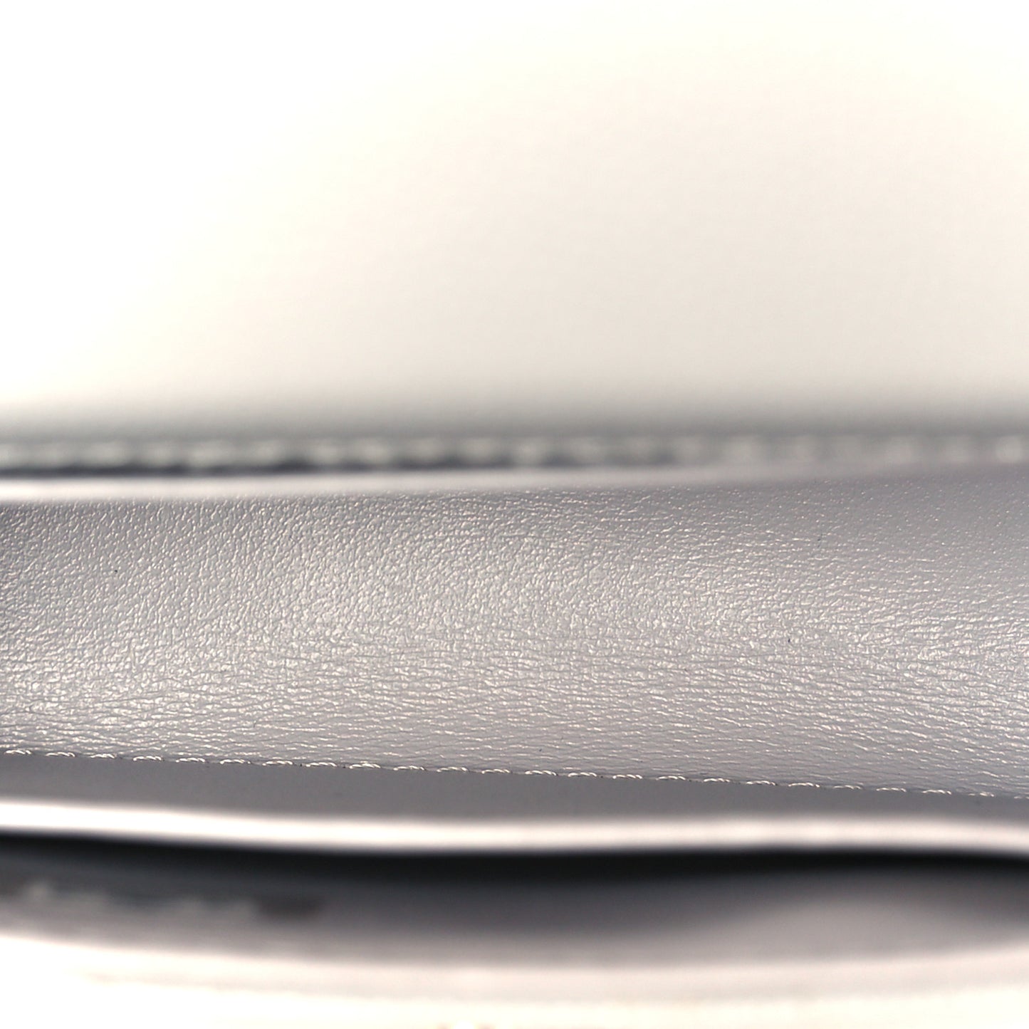 Caviar Quilted Nano Coco Handle Clutch With Chain Grey