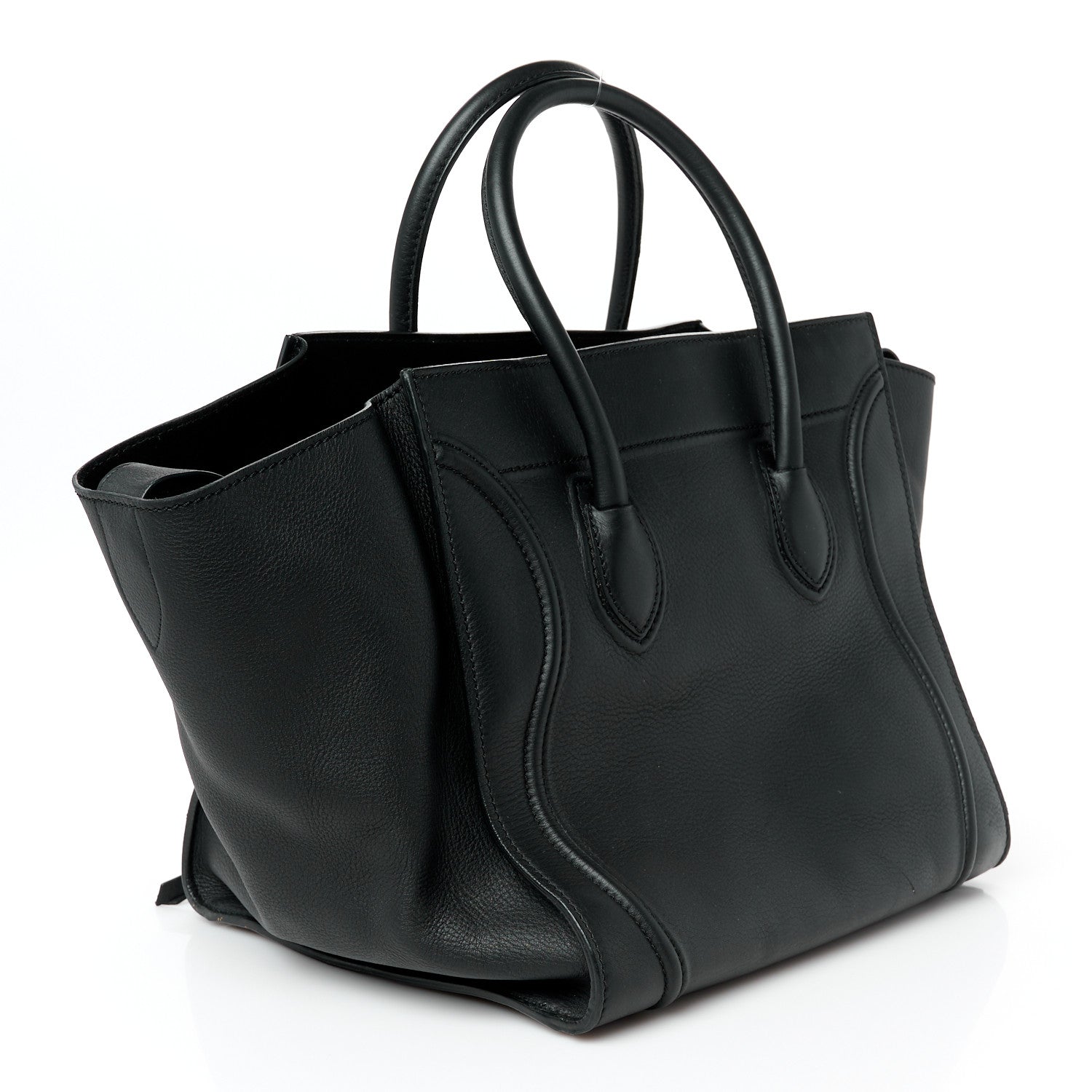Celine Grained Calfskin Medium Phantom Luggage Black 3 of 11