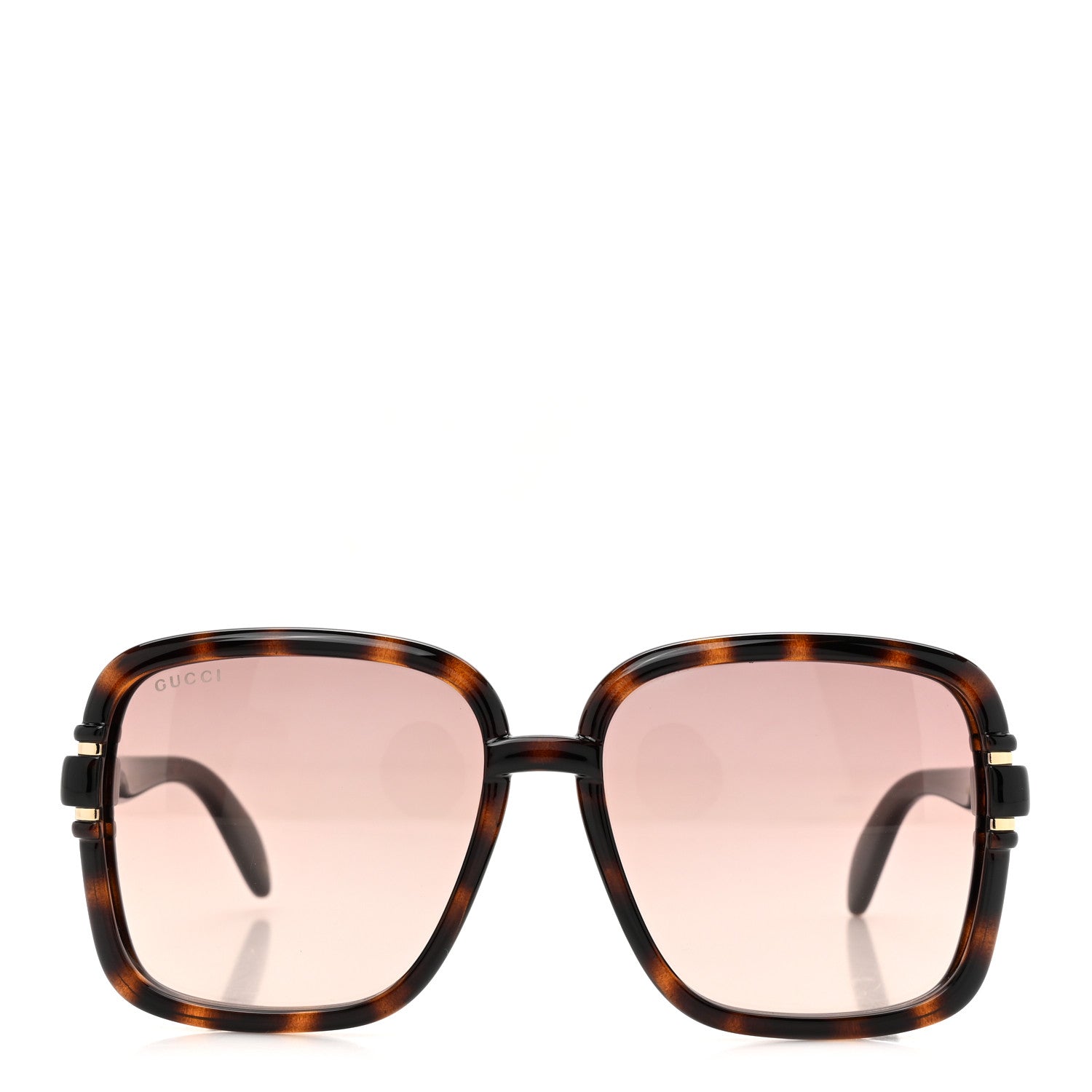 Gucci Acetate Interlocking G Square Sunglasses GG1066S Tortoise 2 of 8