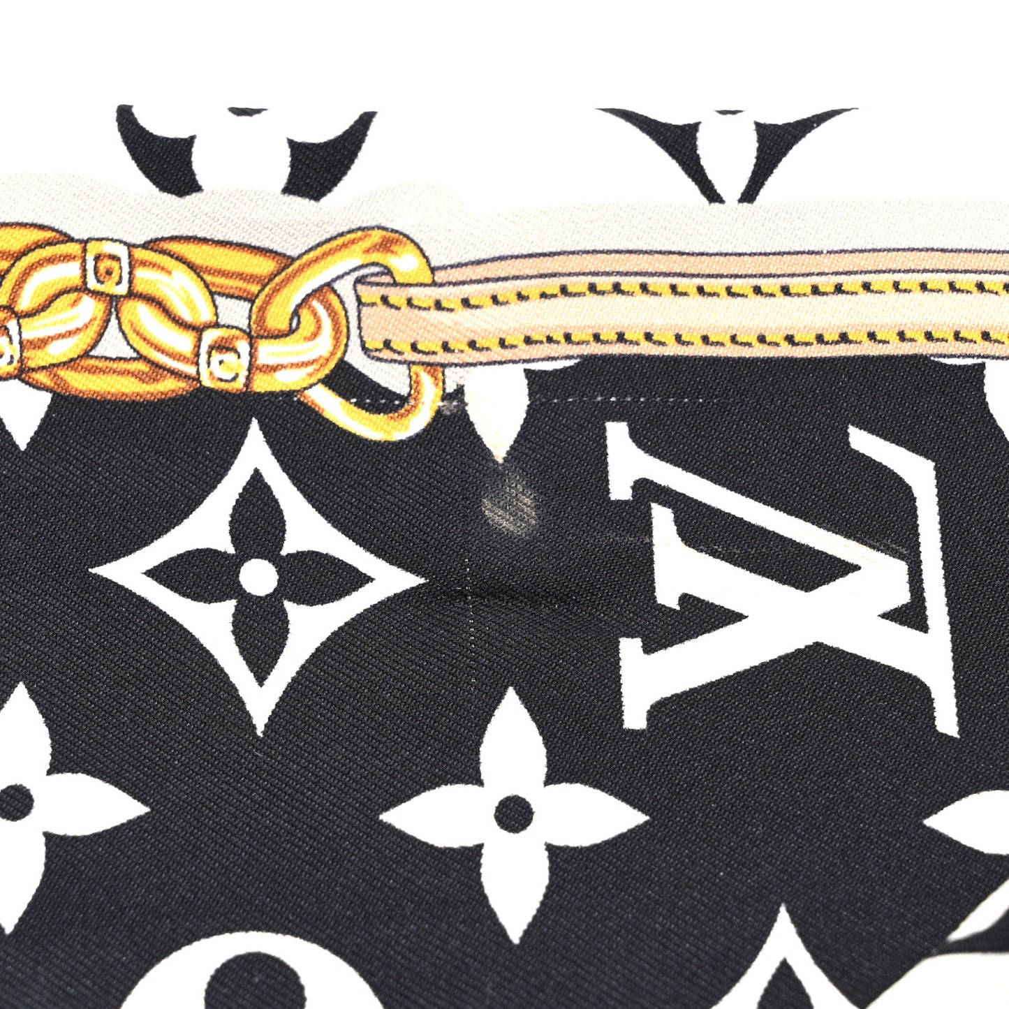 Silk Monogram Confidential Bandeau Black