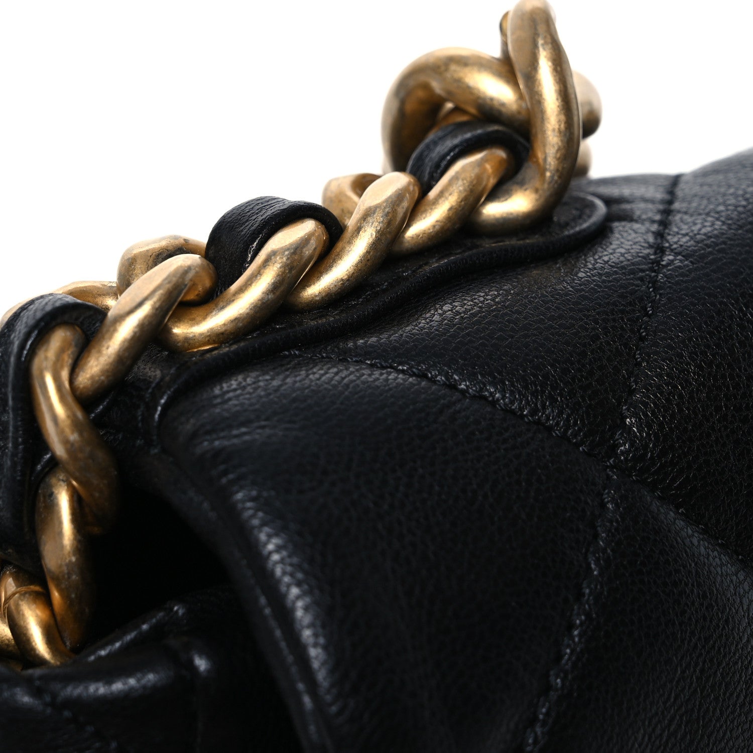 Chanel Goatskin Quilted Large Chanel 19 Flap Black 14 of 14