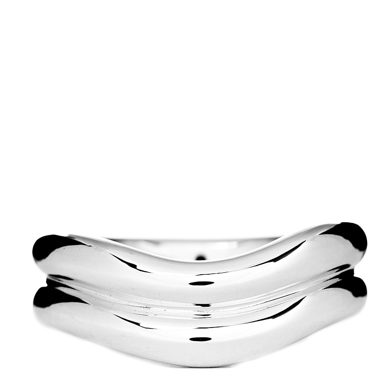 Tiffany Sterling Silver Elsa Peretti Doppio Band Ring 54 7 1 of 4