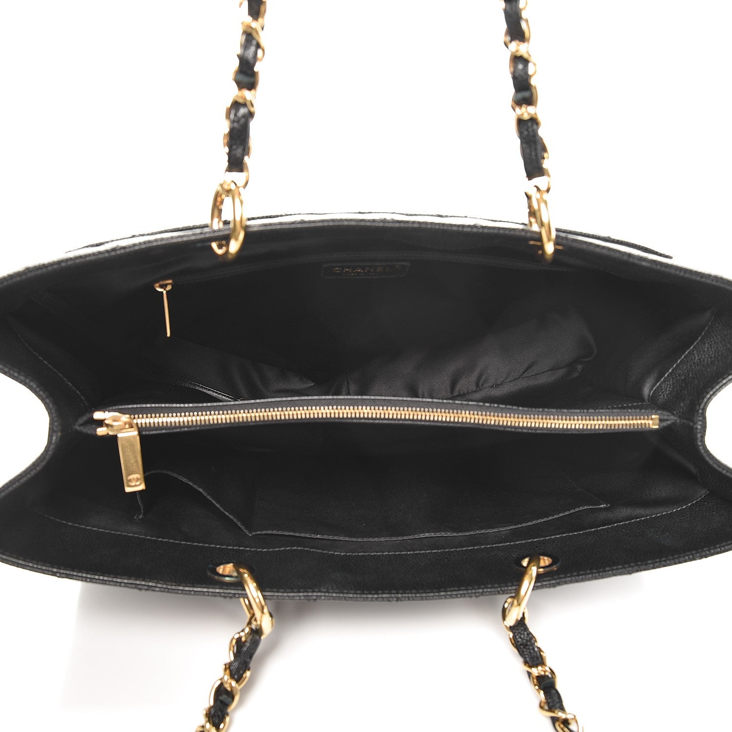 Chanel Caviar Quilted XL Grand Shopping Tote GST Black 5 of 11
