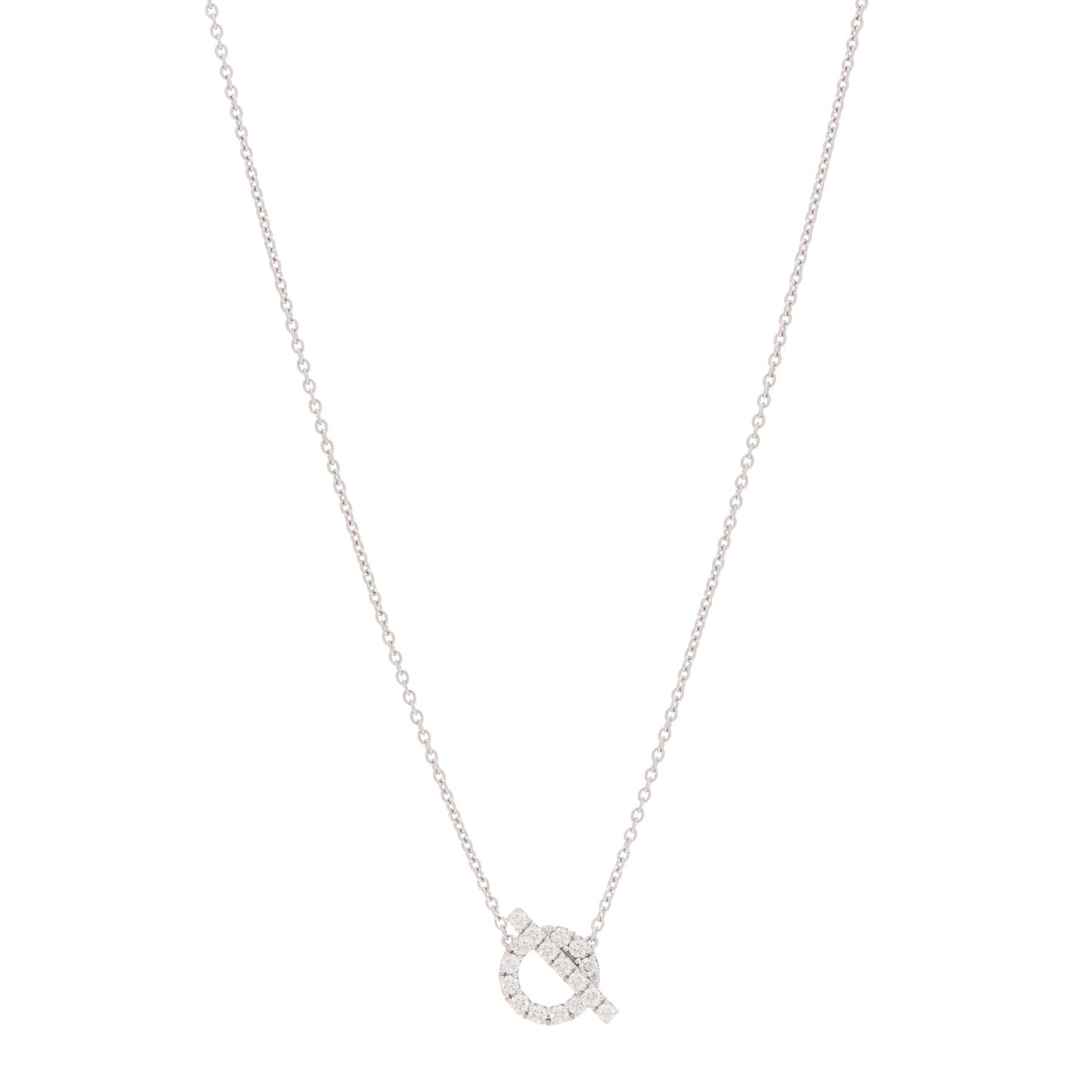 18K White Gold Diamond Finesse Pendant Necklace