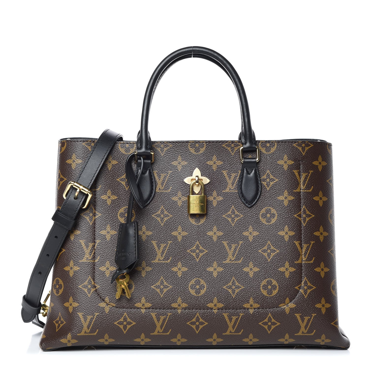 Louis Vuitton Monogram Flower Tote Black 1 of 11