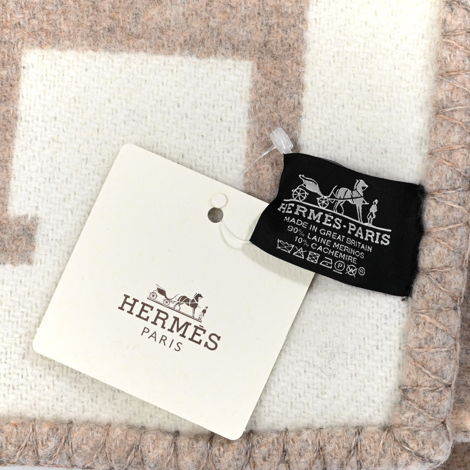 Hermes Wool Cashmere Avalon III Blanket Coco Camomille 3 of 3