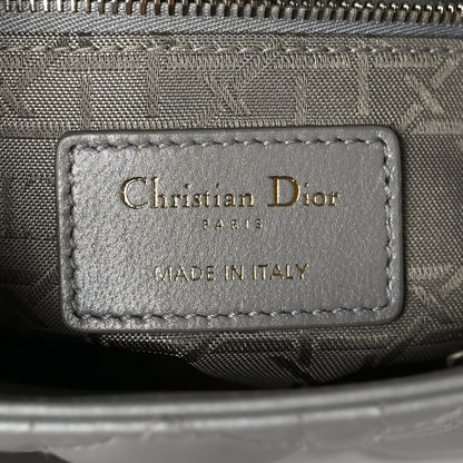 Christian Dior Metallic Lambskin Cannage Mini Lady Dior Grey 6 of 8