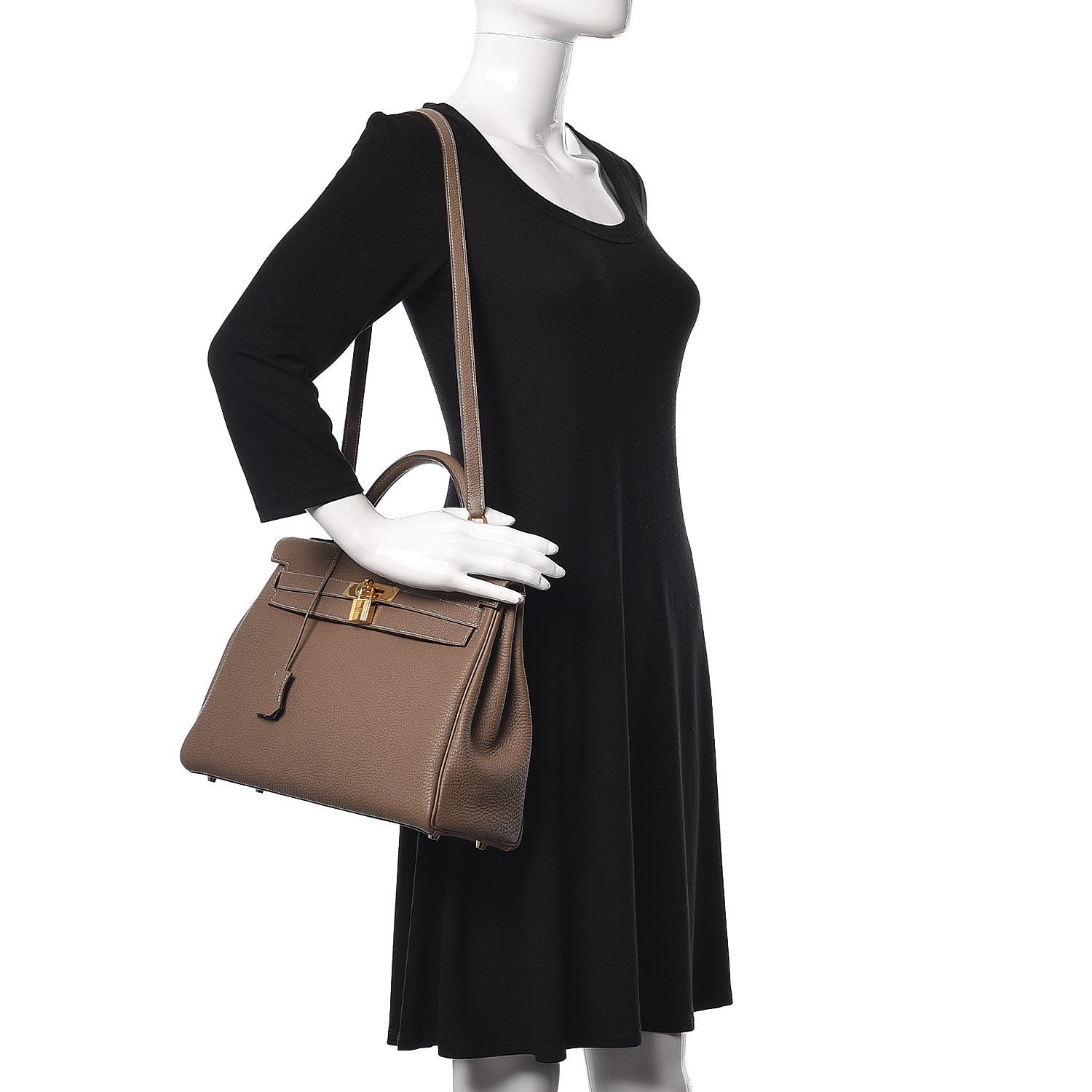 Hermes Togo Kelly Retourne 32 Etoupe 2 of 36