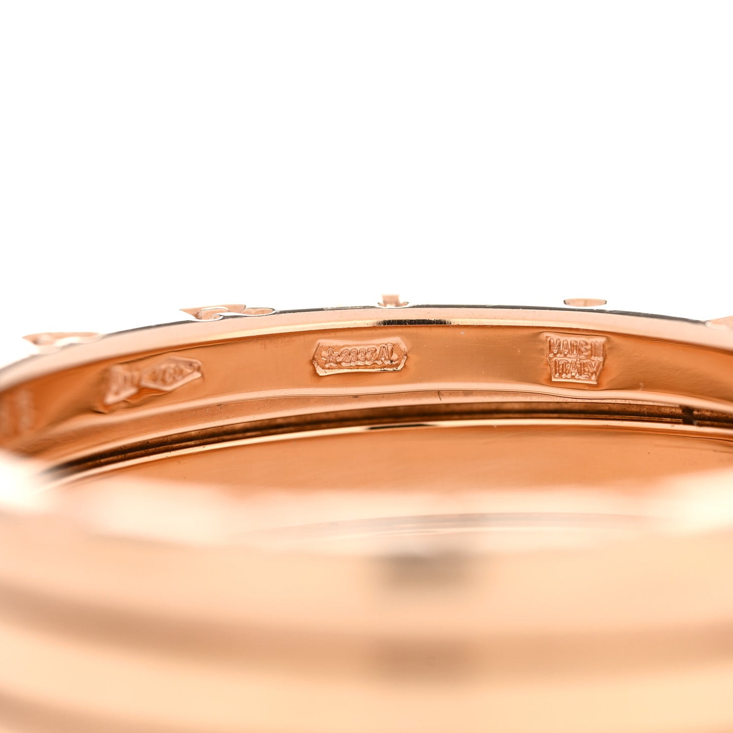 18K Rose Gold B.Zero1 Three-Band Ring 65 11