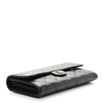 Chanel Caviar Quilted Large Gusset Flap Wallet Black 4 of 7