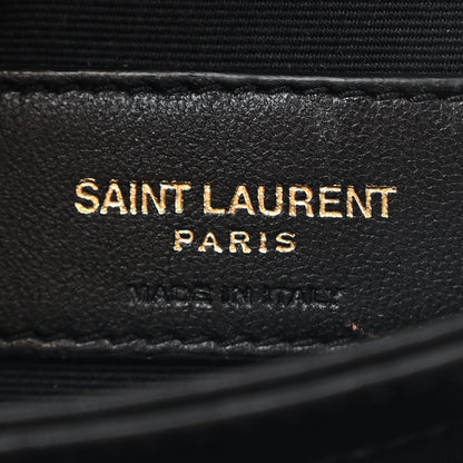 Saint Laurent Calfskin Y Quilted Monogram Toy Loulou Crossbody Bag Black 7 of 14