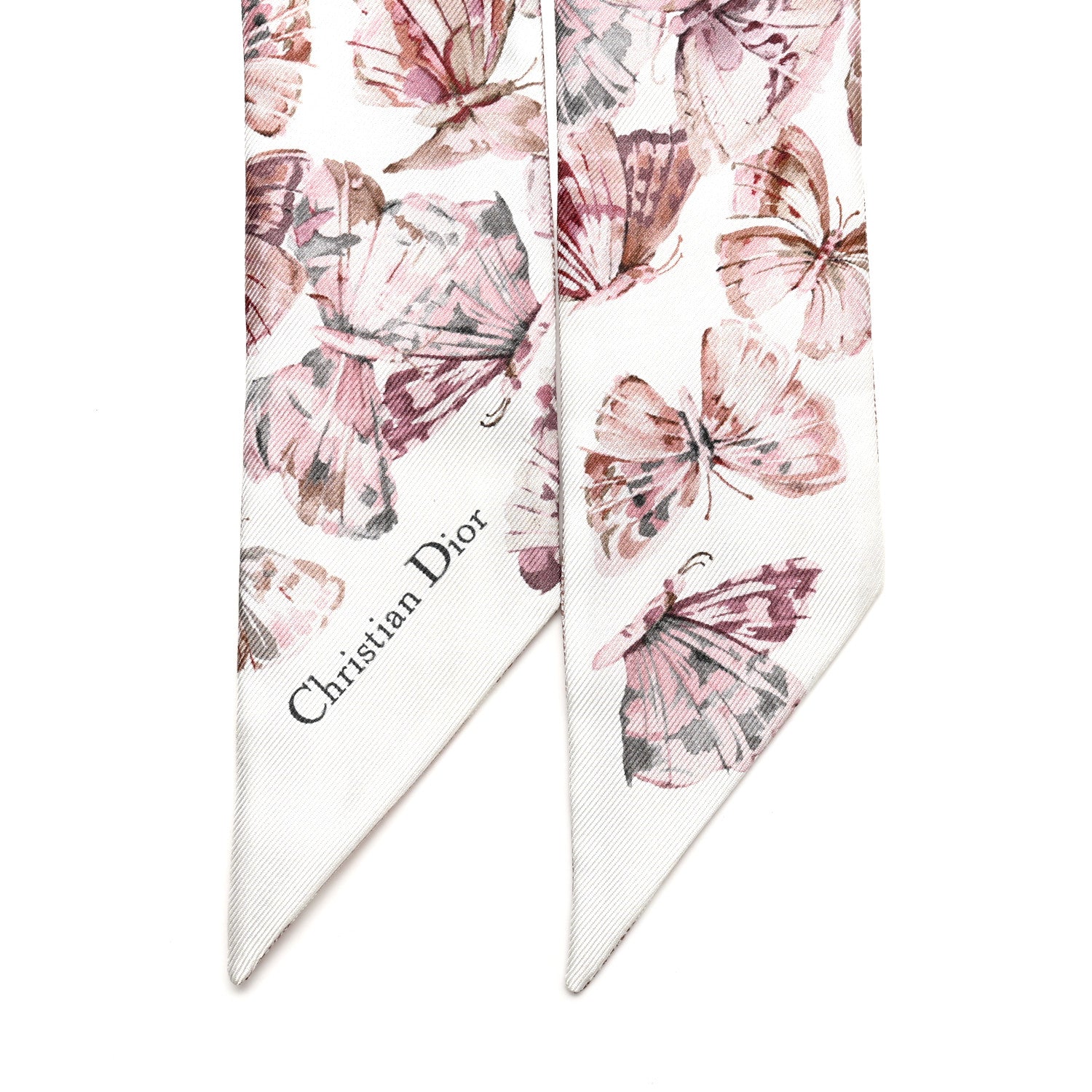 Christian Dior Silk Camo Papillon Mitzah Scarf Pink 1660393