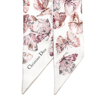 Christian Dior Silk Camo Papillon Mitzah Scarf Pink 2 of 3
