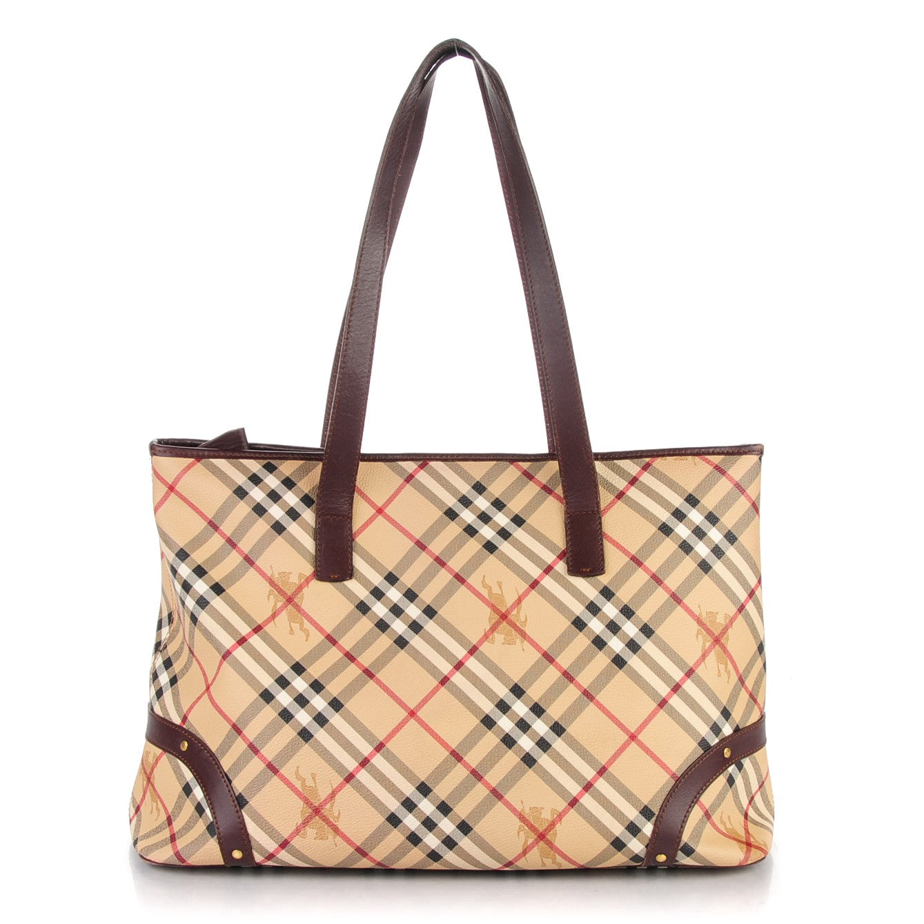 Burberry Haymarket Check Large Tote Chocolate 1 of 18