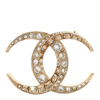 Chanel Baguette Crystal Dubai CC Brooch Gold 1 of 4