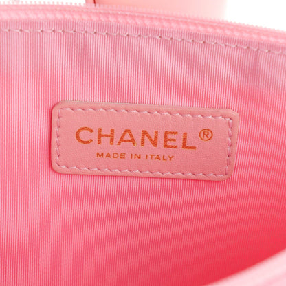 Chanel Vinyl Patent CC Logo Beach Tote Pink 7 of 9