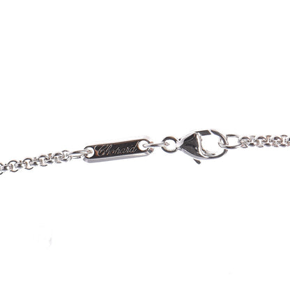 Chopard 18K White Gold Diamond Happy Pendant Necklace 5 of 6