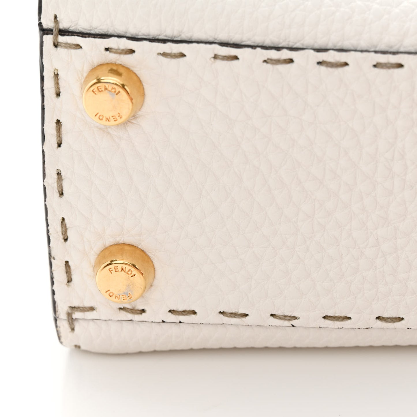Cuoio Romano Selleria Mini Peekaboo Iconic Satchel White