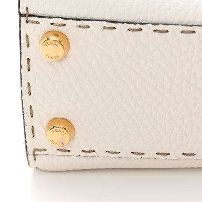 Fendi Cuoio Romano Selleria Mini Peekaboo Iconic Satchel White 14 of 14