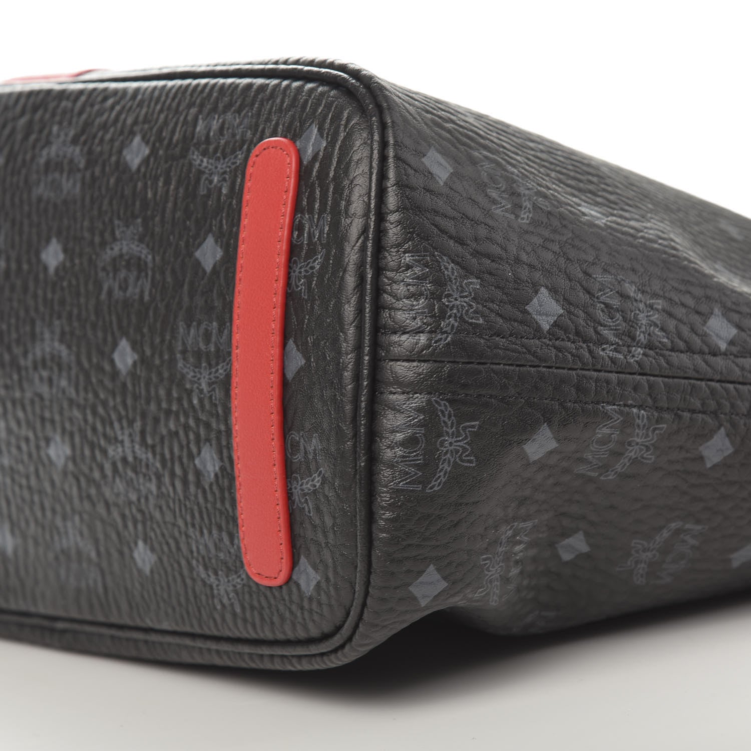 MCM Visetos Medium Liz Reversible Shopper Tote Black Red 12 of 16