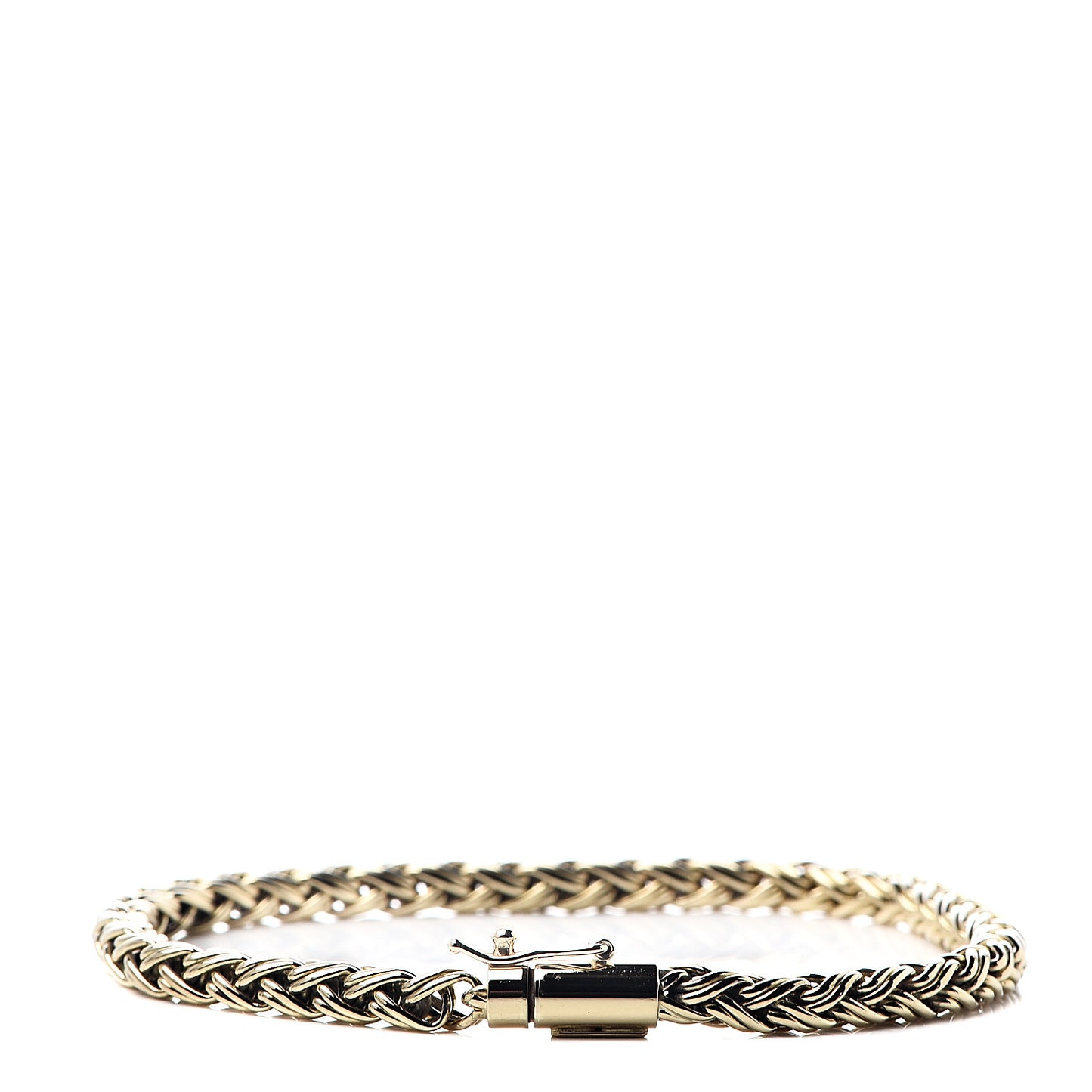 18K Yellow Gold Russian Braid Chain Bracelet