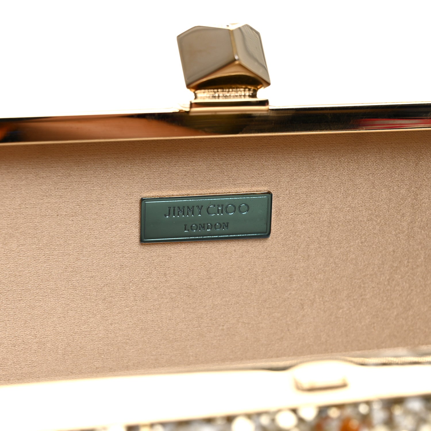 Jimmy Choo Coarse Glitter Celeste Clutch Moon Sand 6 of 11