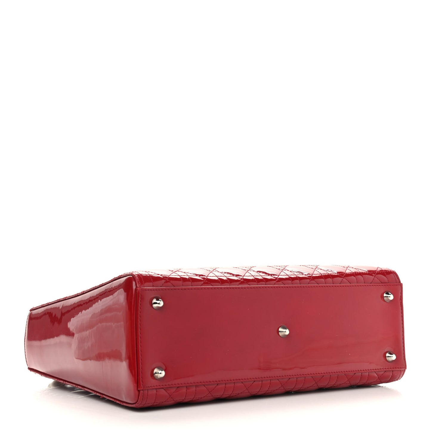 Patent Cannage Large Lady Dior Red