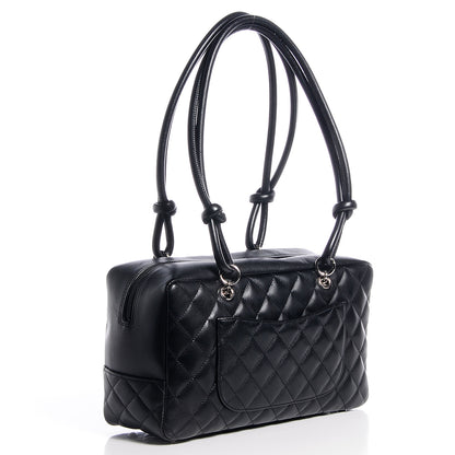 Chanel Calfskin Quilted Large Cambon Bowler Black 3 of 8