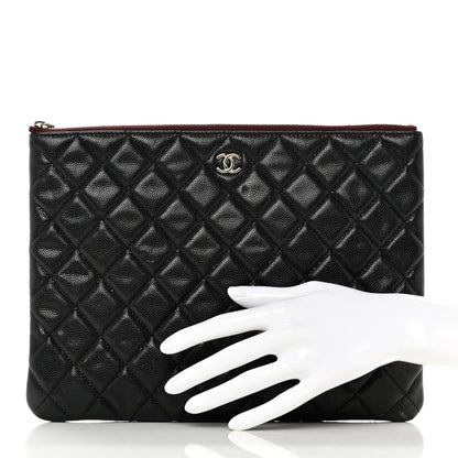 Chanel Caviar Quilted Medium Cosmetic Case Black 2 of 8