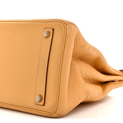 Hermes Taurillon Clemence HAC Birkin 32 Natural Sable 10 of 24