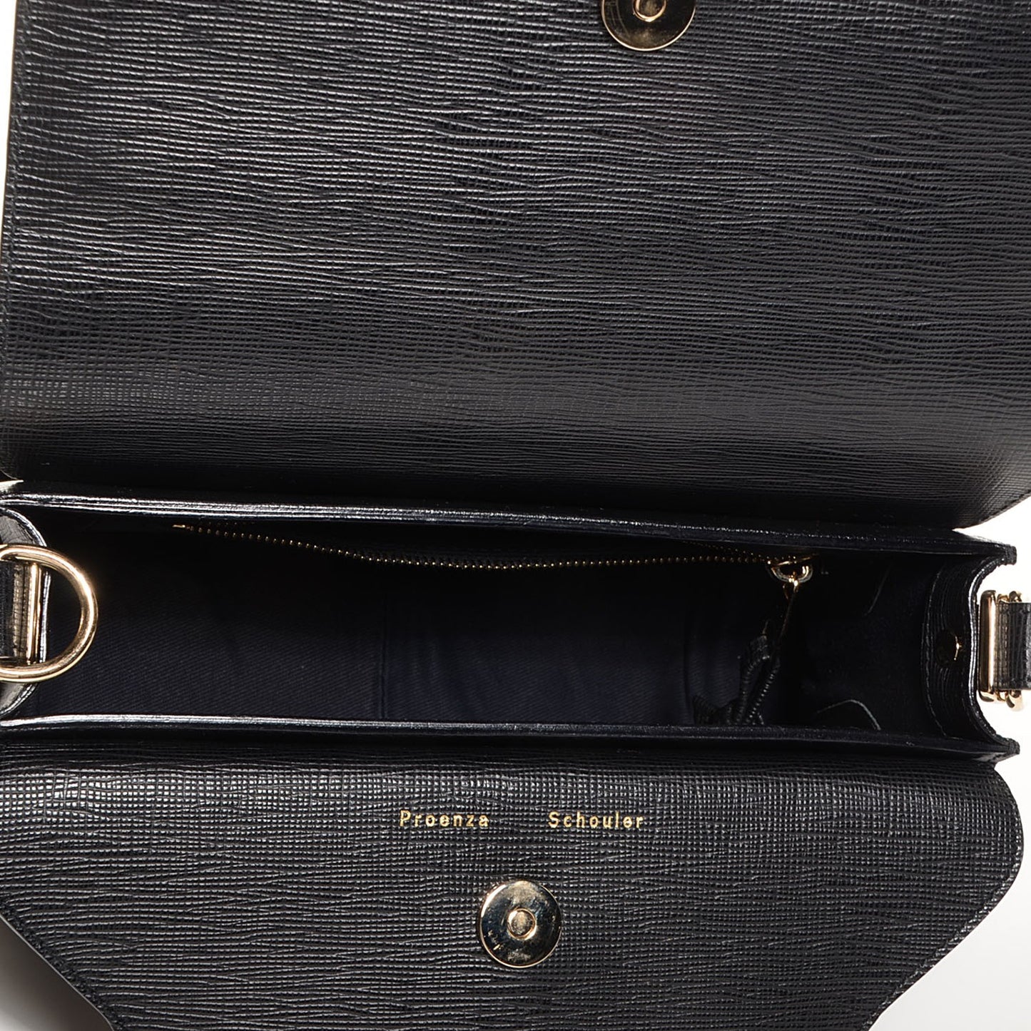 Textured Leather Mini PS11 Classic Shoulder Bag Black