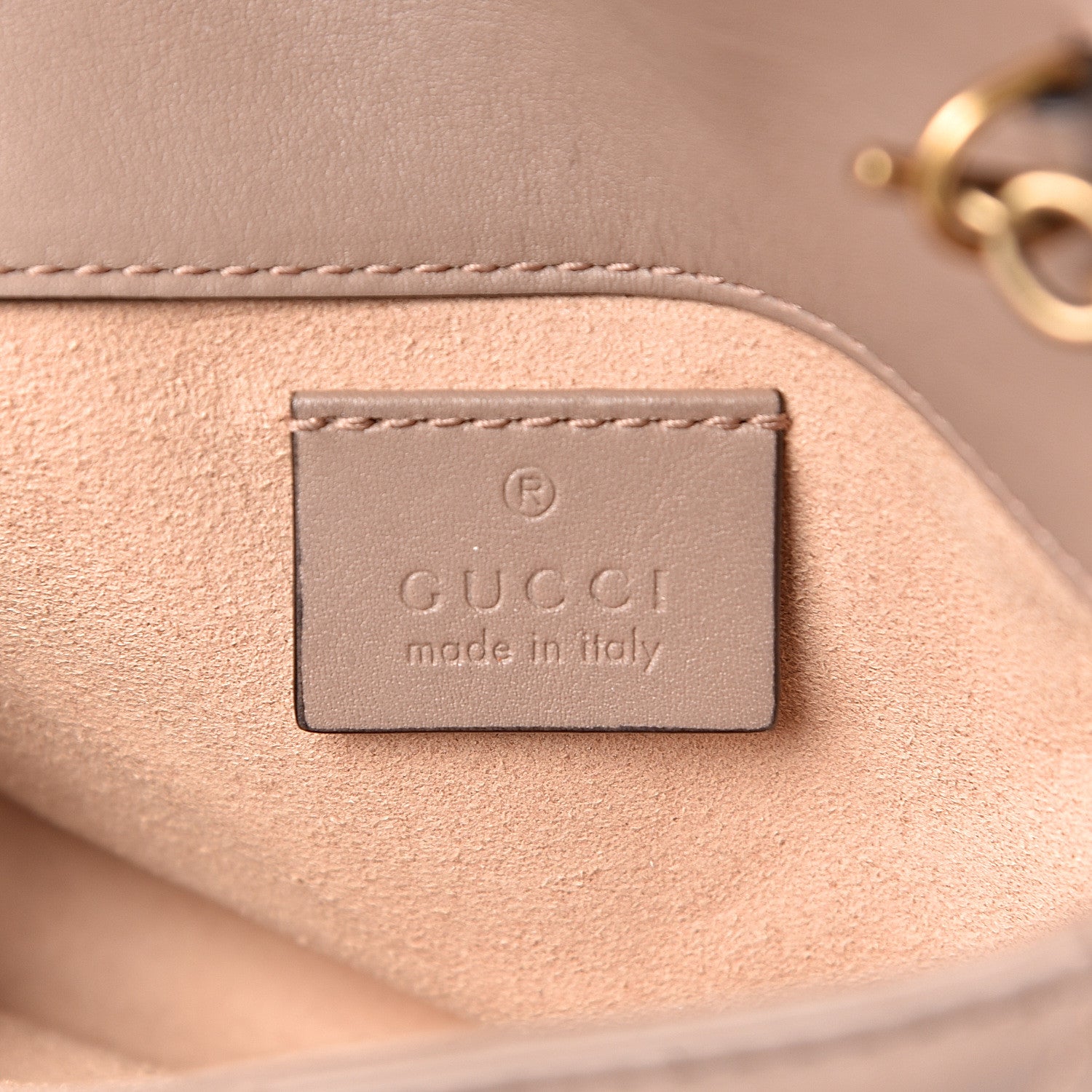 Gucci Calfskin Matelasse Super Mini GG Marmont Shoulder Bag Porcelain Rose 6 of 11