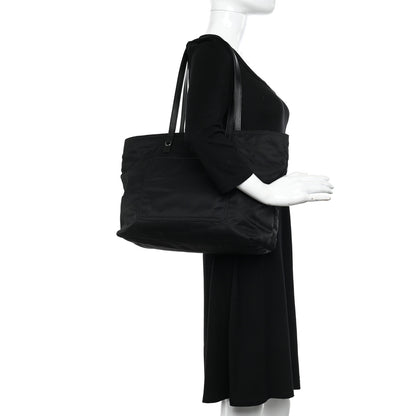 Prada Tessuto Nylon Saffiano Tote Black 2 of 15