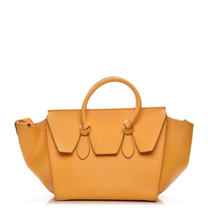 Celine Crisped Calfskin Small Tie Knot Tote Saffron 1 of 11