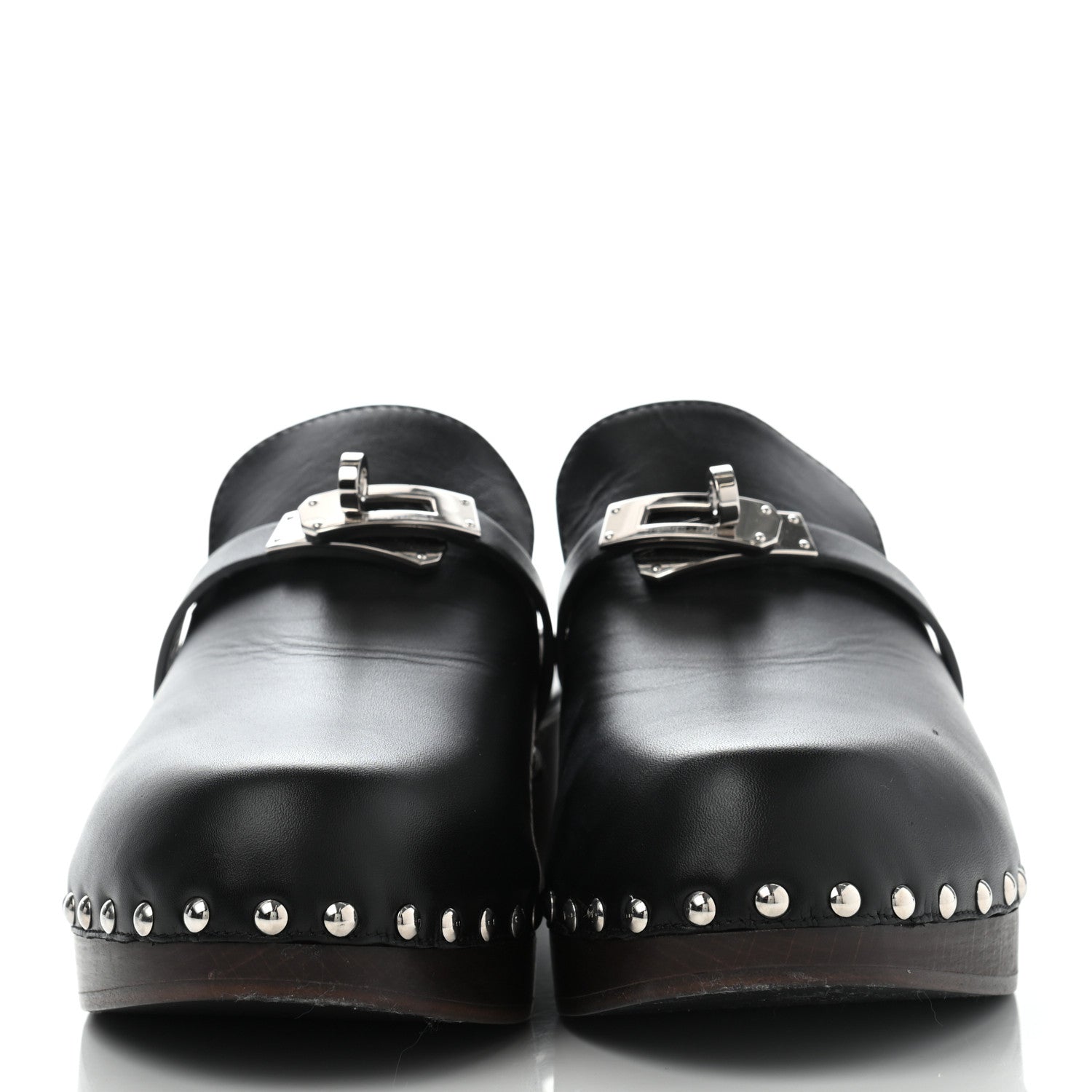 Hermes Calfskin Carlotta Mules 40 Black 2 of 10