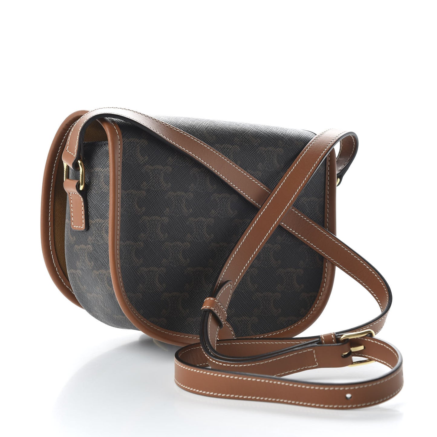 Triomphe Canvas Medium Folco Bag Tan