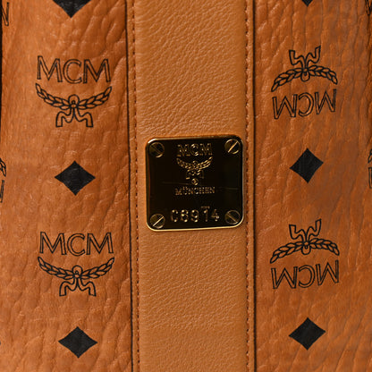 MCM Visetos Medium Liz Reversible Shopper Tote Cognac 6 of 6