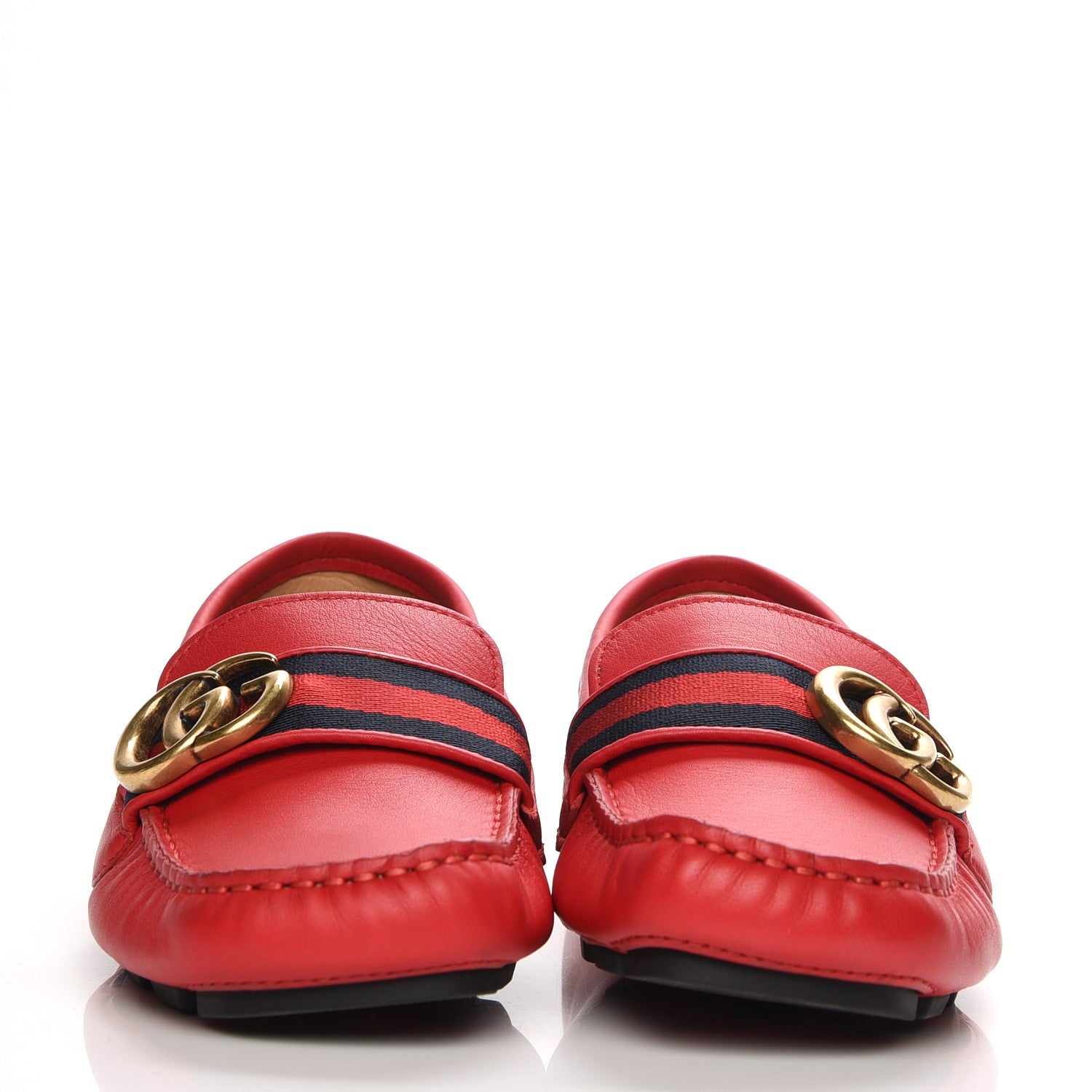 Gucci Calfskin Noel Web Driver Loafers 36 Hibiscus 2 of 18