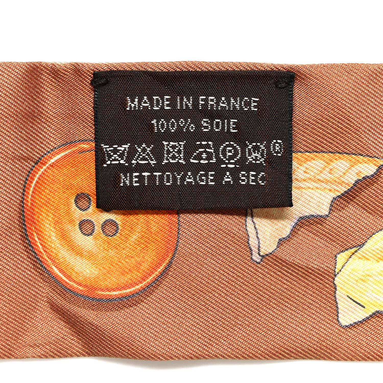 Hermes Silk In The Pocket Twilly Beige Orange Sable 3 of 4