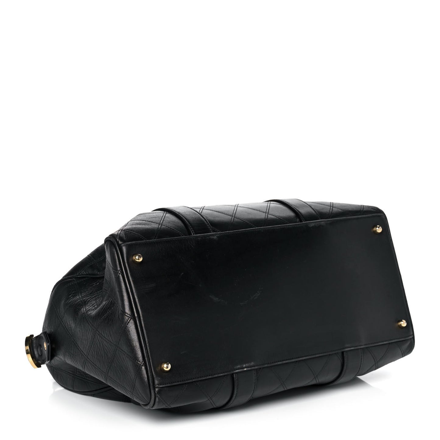 Calfskin Stitched CC Boston Black