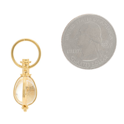 Temple St. Clair 18K Yellow Gold Rock Crystal XS Amulet Pendant 2 of 4