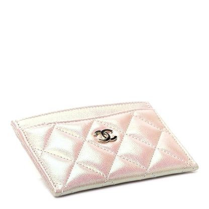 Chanel Iridescent Lambskin Quilted Card Holder Ivory 4 of 7